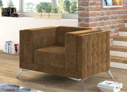 Chesterfield Sessel Fernseh Couch 1 Sitzer Sofa Stoff Couchen Polster Textil